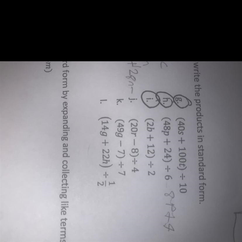 (2b + 12) divided by 2 distributive property stander form-example-1