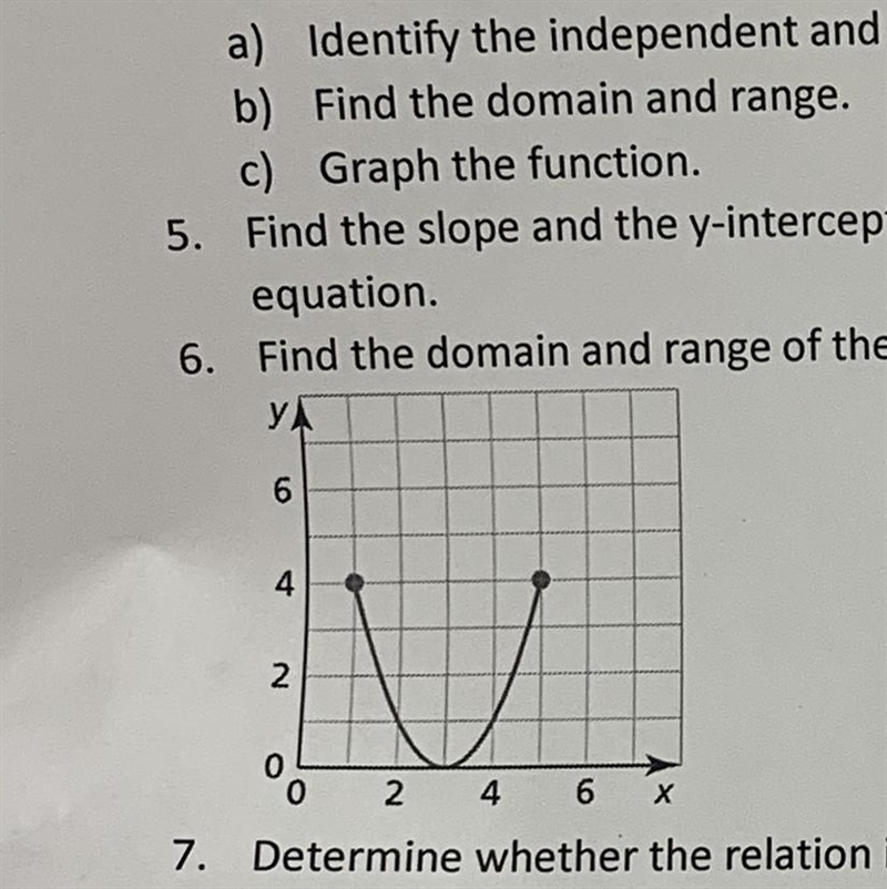 Find the domain and range of the function represented by the graph.-example-1