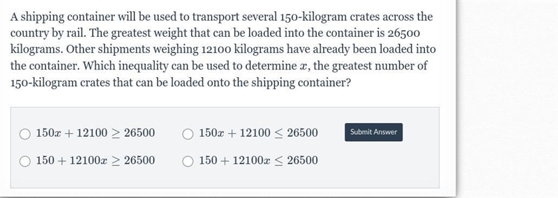 A shipping container will be used to transport several 150-kilogram crates across-example-1