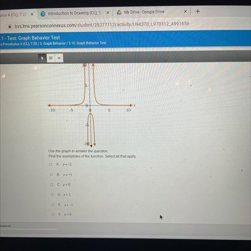 use the graph to answer the question find the asymptotes of the function select all-example-1