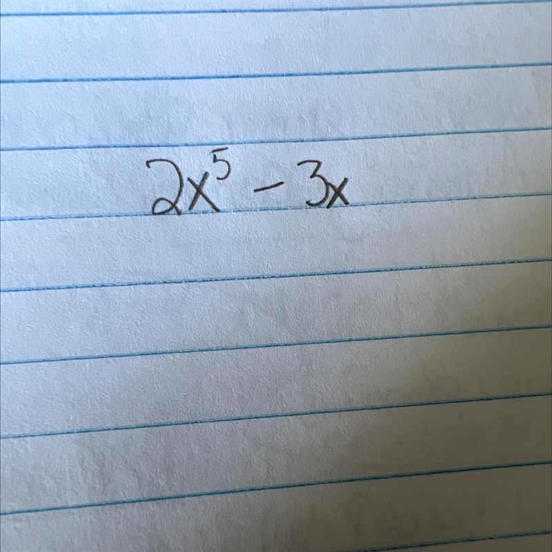 Identify the coefficient and the exponent for each term of the equation in the photo-example-1