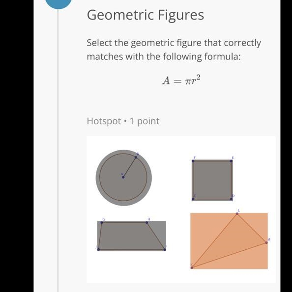 Select the geometric figure that correctly matches with the following formula:-example-1