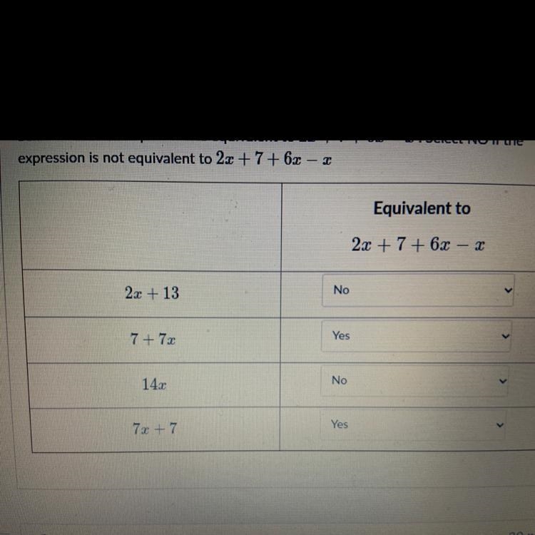 What expressions are equal to the expression on the top right-example-1