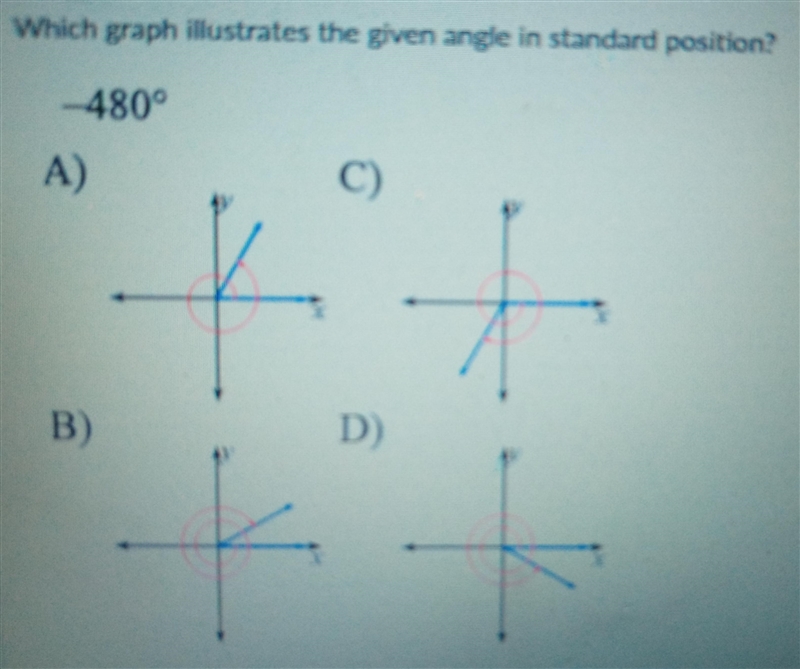 What would the standard angle of -480 degrees look like?-example-1