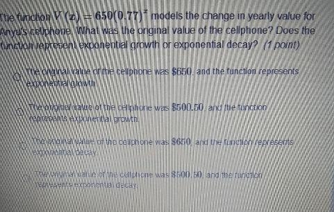 the function models the change in yearly value for Anna's cell phone period what is-example-1