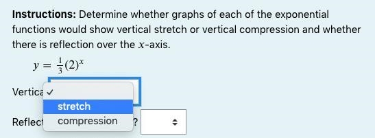 Instructions: Determine whether graphs of each of the exponential functions would-example-1