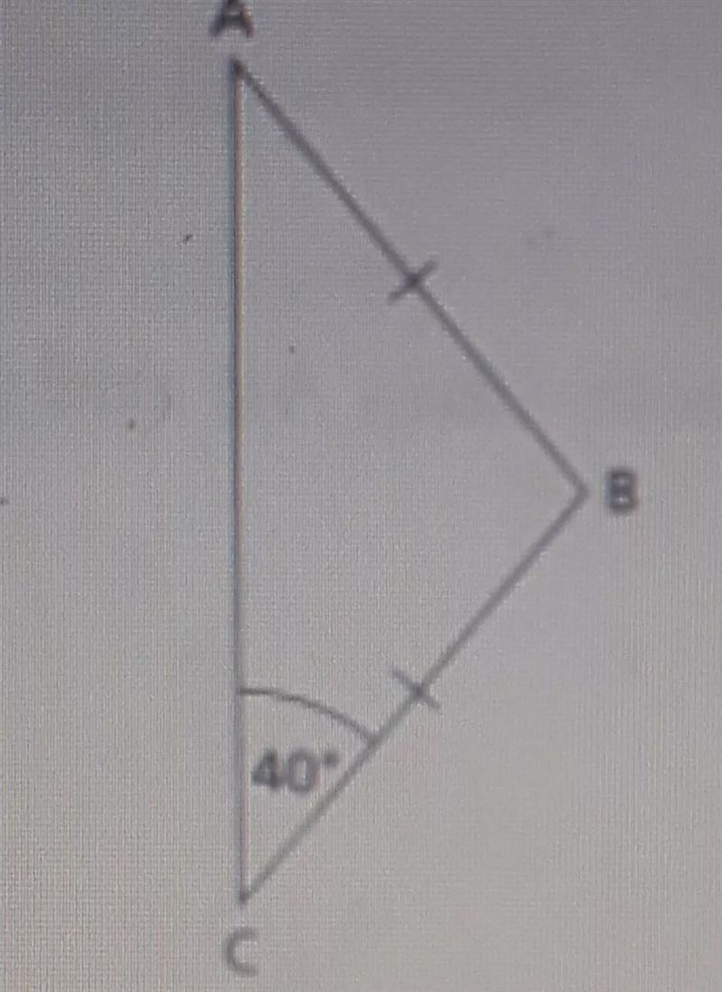 Ab=BC how do I calculate the size of Angle abc?-example-1