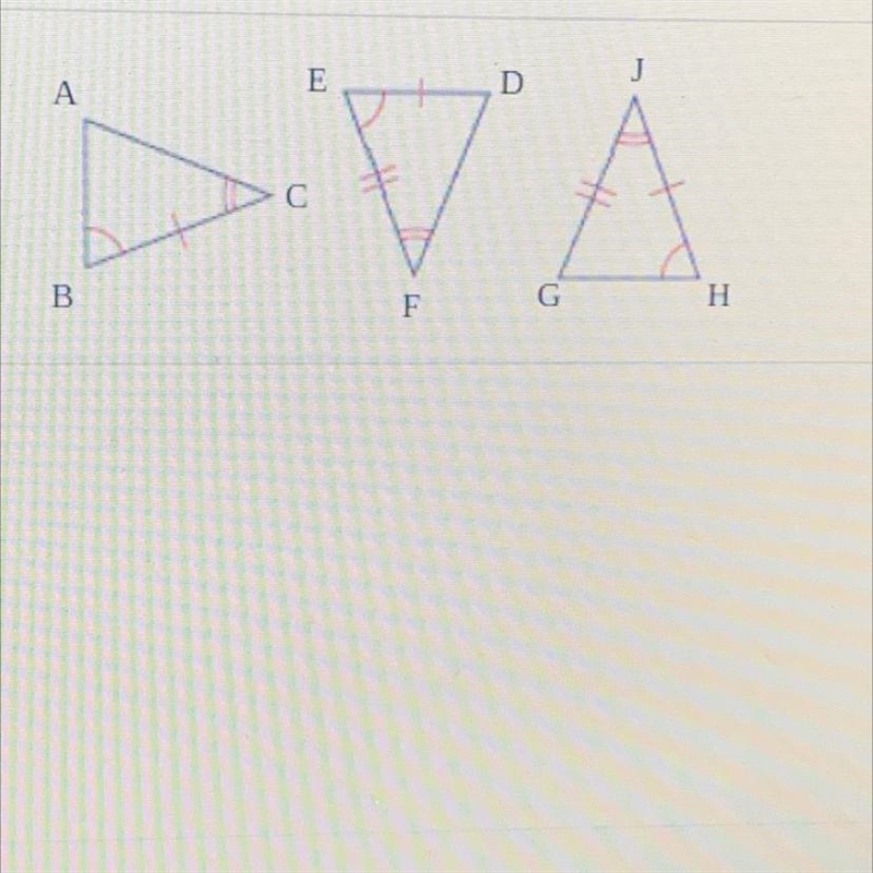 Name two triangles that are congruent by ASA.Choose the correct answer below.(triangle-example-1