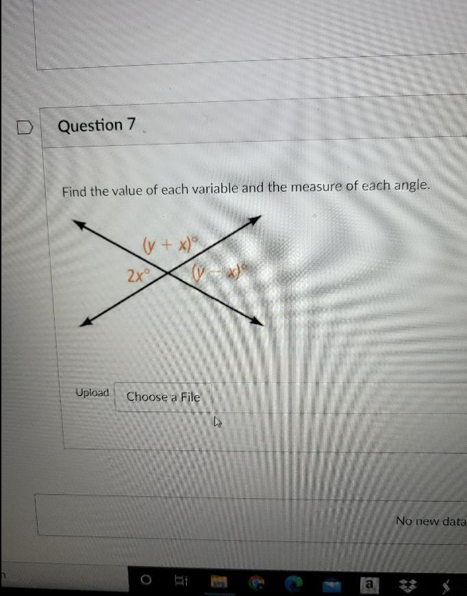 You know 3 angles, angle one at the top has an equation of (y+x)° angle two has the-example-1