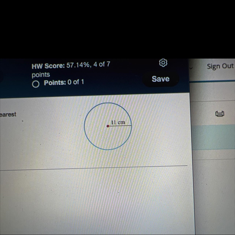 Find the circumference and area of the circle. Express answers in terms of and then-example-1