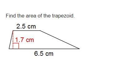 Find the area of the trapezoid.-example-1