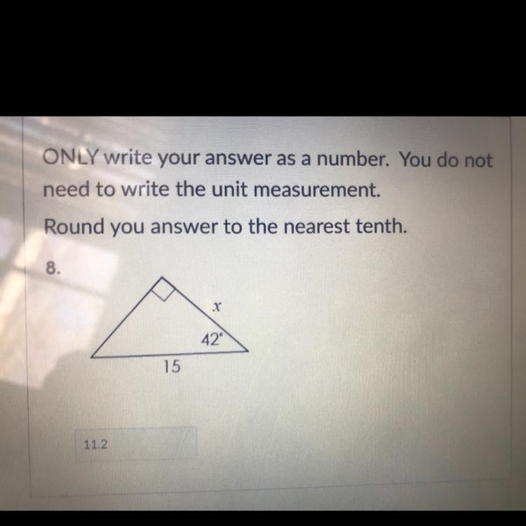 HELP!! Only write you answer as a number and to the nearest tenth.-example-1