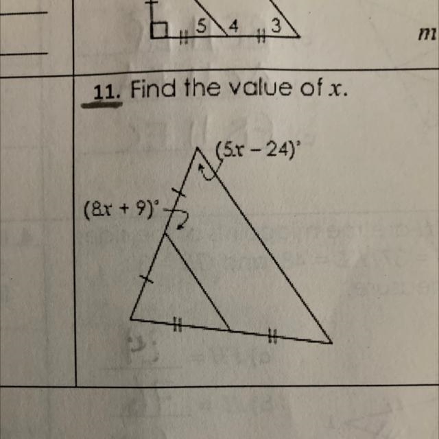 Find the value of .x. (5r-24) (8x + 9)--example-1