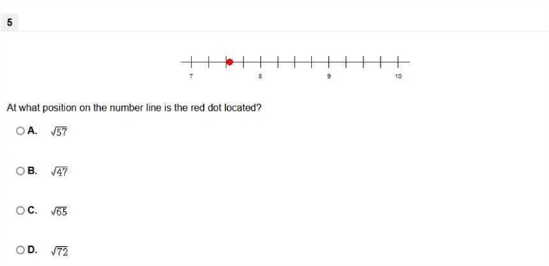 Help i need big brain answers!!!! At what position on the number line is the red dot-example-1