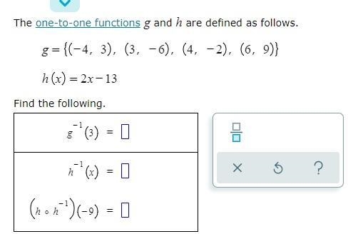 Math: One to One function...help!-example-1