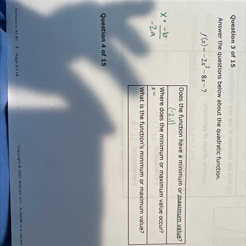 nswer the questions below about the quadratic function.ƒ(x)=−2x² − 8x−7ya to aixs-example-1