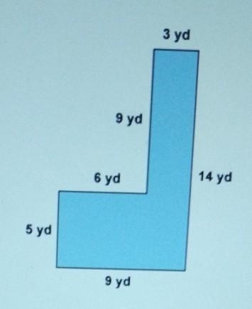 What is the area of the figure? A. 18 yd B. 54 yd C. 72 yd D. 90 yd​-example-1