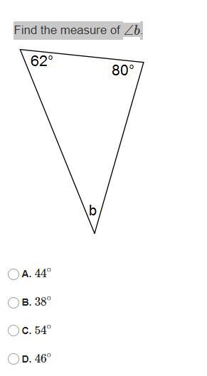 Find the measure of ∠b.-example-1