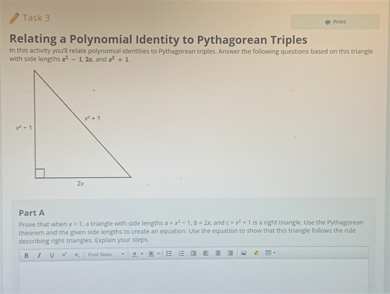 In this activity you'll relate polynomial identities to Pythagorean triples.-example-1