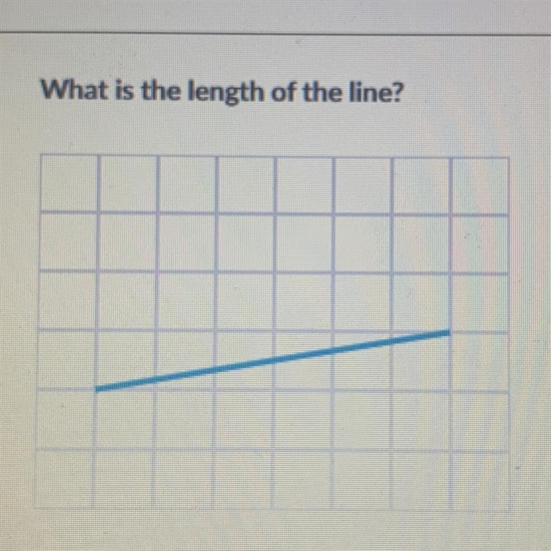 What is the length of the line?Answers:A. 6.5 B. 7C. 35 *square root symbol*D. 37 *square-example-1