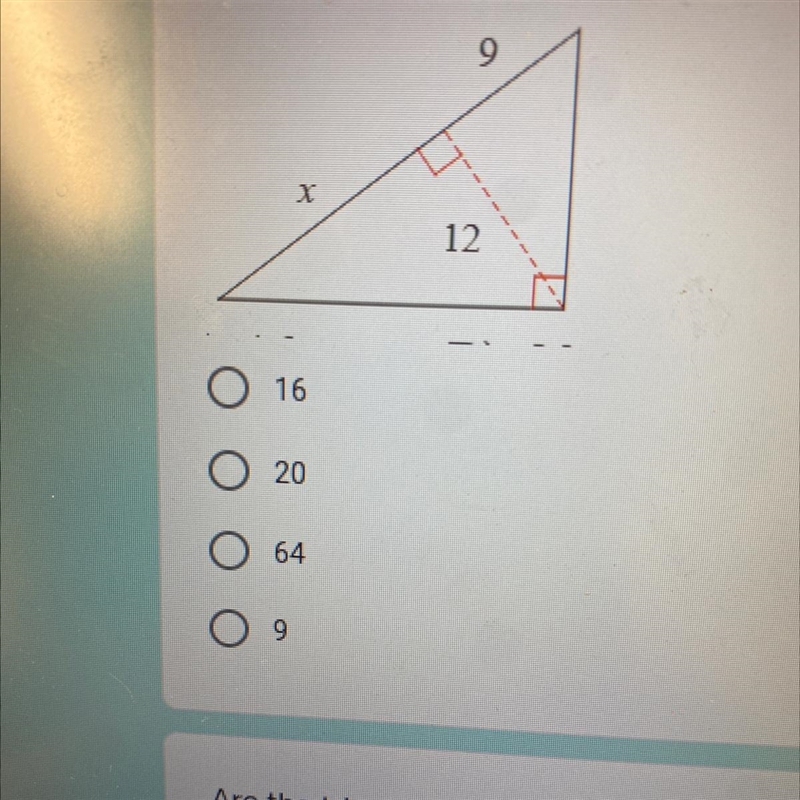 Find the missing length indicated. Leave your answer in the simplest radical form-example-1