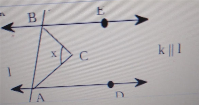 Solve for x. given that:k || l respectively and m(-example-1