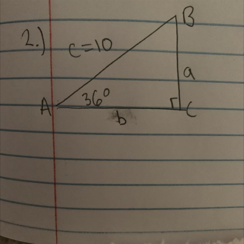 Please help me solve 1.) solve the right triangle 2.) show the measures of all the-example-1