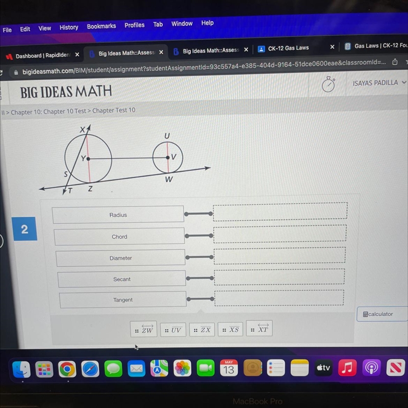 I need help with this problem match each line, ray, or segment with the term that-example-1