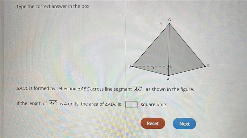 What is the area of triangle ADC is ? Square units?-example-1