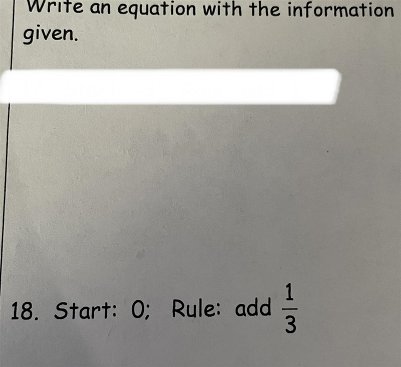 Help in writing an equation. I believe that it is supposed to be a linear equation-example-1