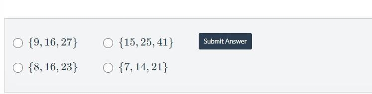 Which of the following sets of numbers could not represent the three sides of a triangle-example-1