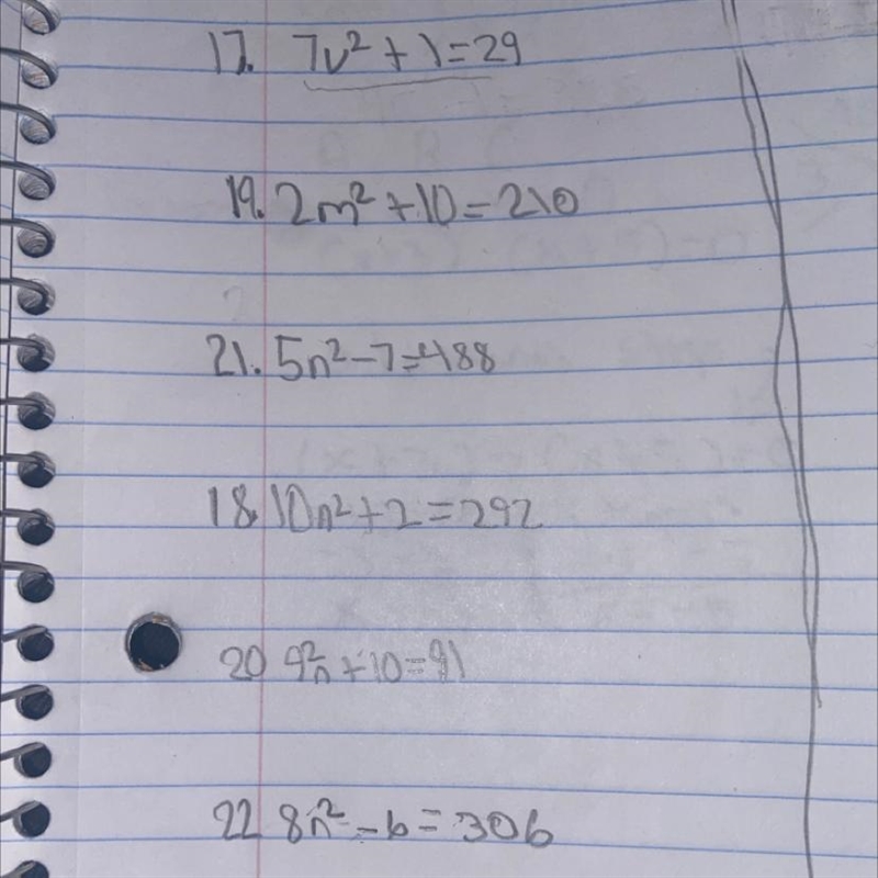 I need help Solving quadratics by taking the square root.-example-1