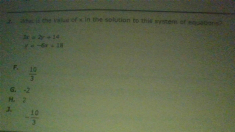 What is the value of x in the solution to this system of equations?-example-1