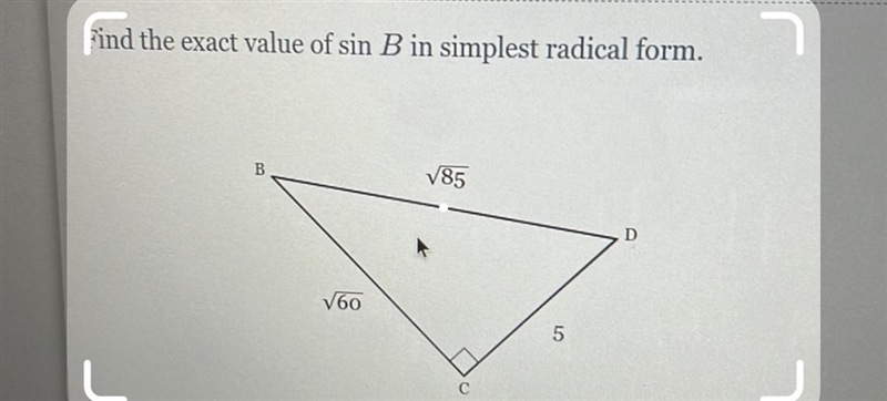 What is the value of sin B in simplest form-example-1