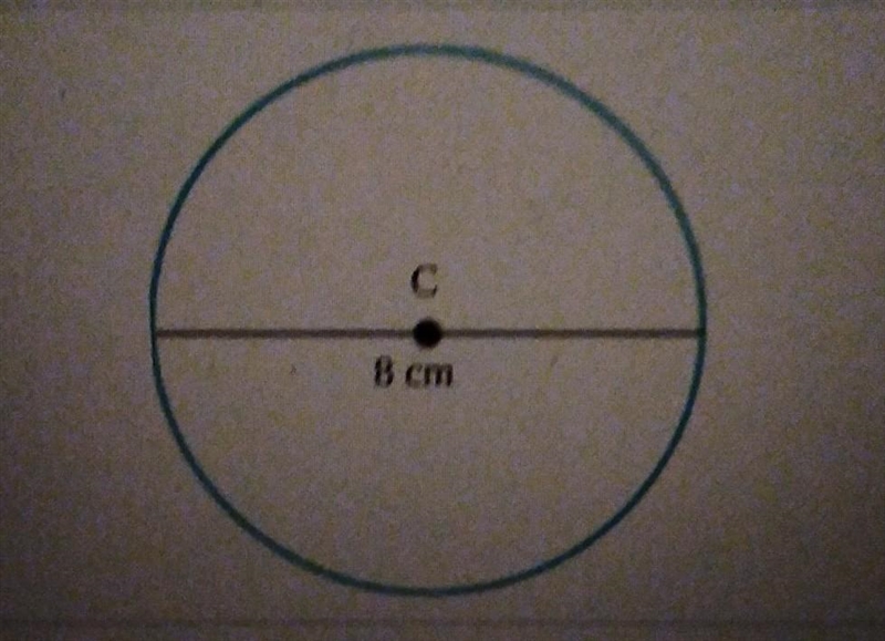 Find the circumference of OC. The circumference is cm. (Type an exact answer in terms-example-1