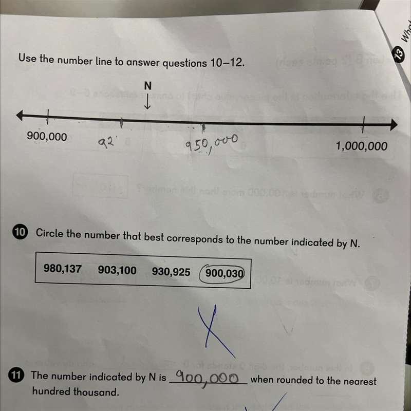 10 Circle the number that best corresponds to the number indicated by N. 980,137 903,100 930,925 900,030 Question-example-1