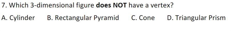 Which one does NOT, please explain what a vertex is-example-1