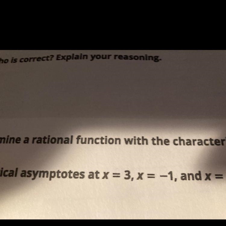 Determine the rational function with the characteristics x = 3, x = -1, and x = 0-example-1