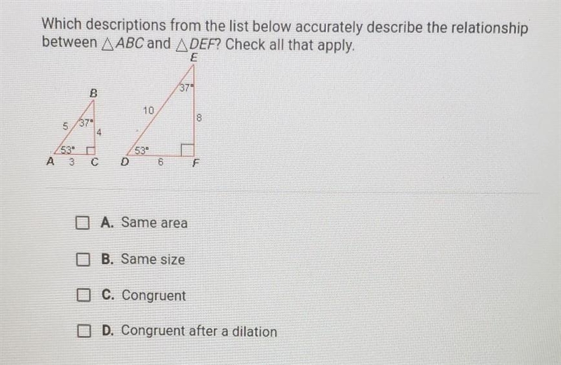 Which descriptions from the list below accurately describe the relationship between-example-1