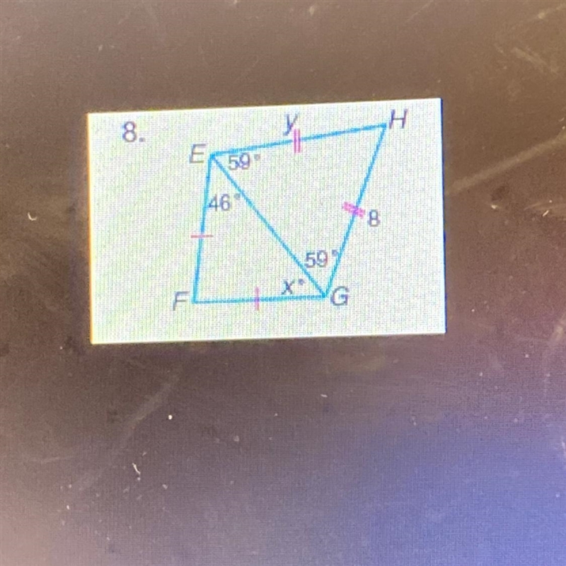 For each triangle, find the value of the variables-example-1