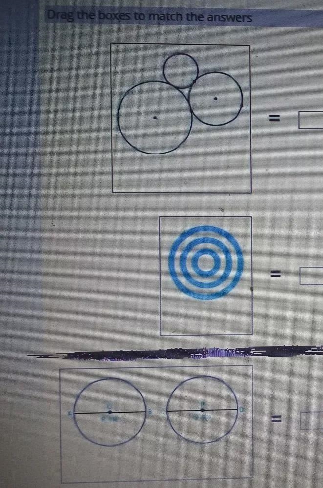 1. congruent circles2. tangent circles3. concentric circleswhat best describes the-example-1