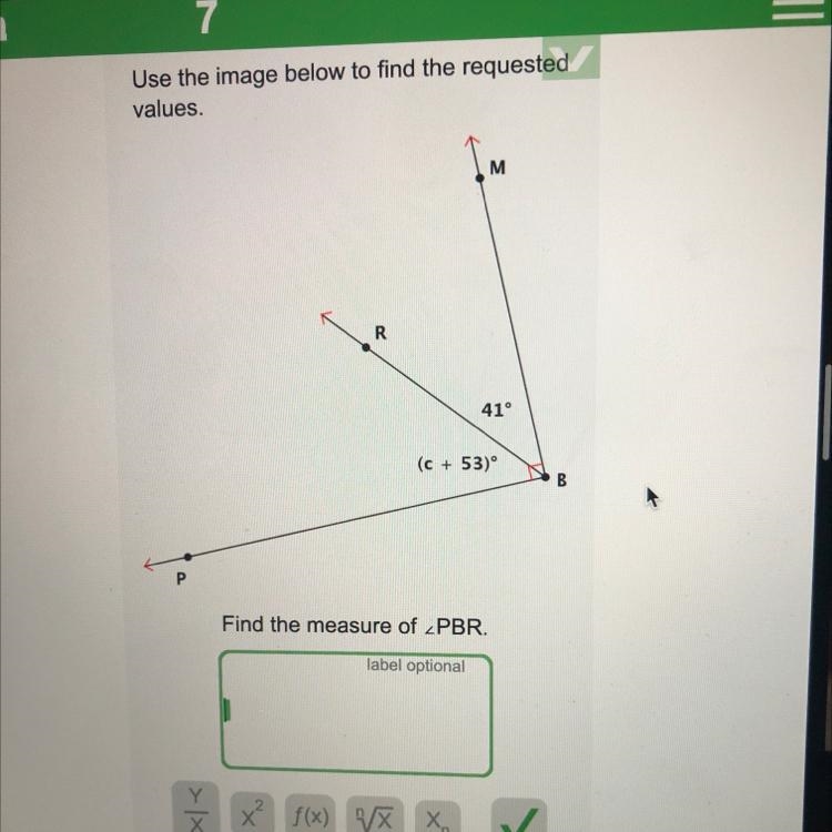 Find the measure of-example-1