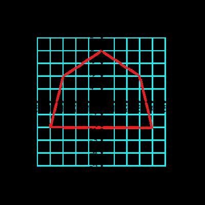 The bottom line of the tent above was originally sitting on the x-axis. Julie lowered-example-1