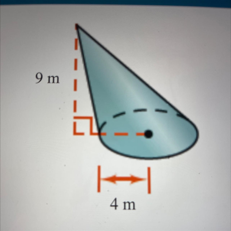 find the volume of the conefind the volume in pifind the volume by rounding to the-example-1