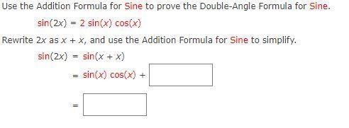 Use the Addition Formula for Sine to prove the Double-Angle Formula for Sine.-example-1