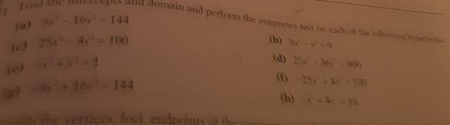 Complete the following: Find the intercepts and devast (c) 25r? - 4y - 100 wercises-example-1