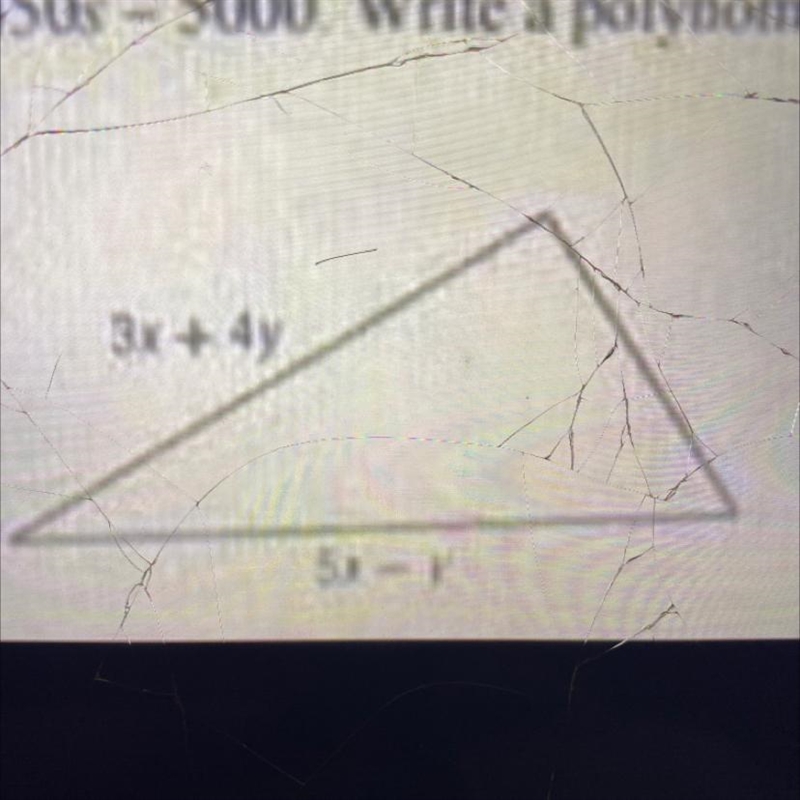 20. GEOMETRY The measures of two sides of a triangle are given. If p isthe perimeter-example-1