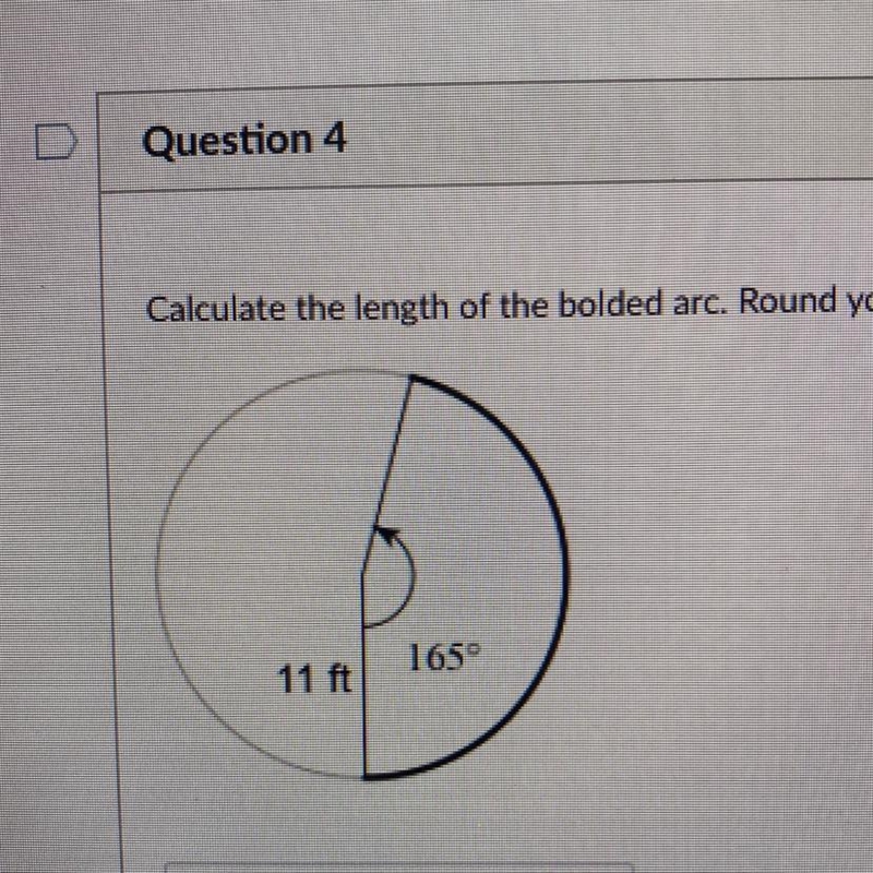 Calculate the length of the bolded arc. Round your answer to the nearest hundredth-example-1