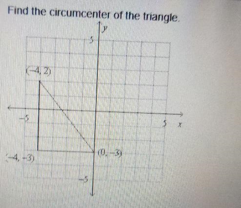 5. Find the circumcenter of the triangle. XXX CU 3 (4,2) KNNYA XHENNARO 3 ****************++++++ 5 NET-example-1