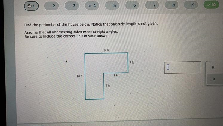 Find the perimeter of the figure below-example-1